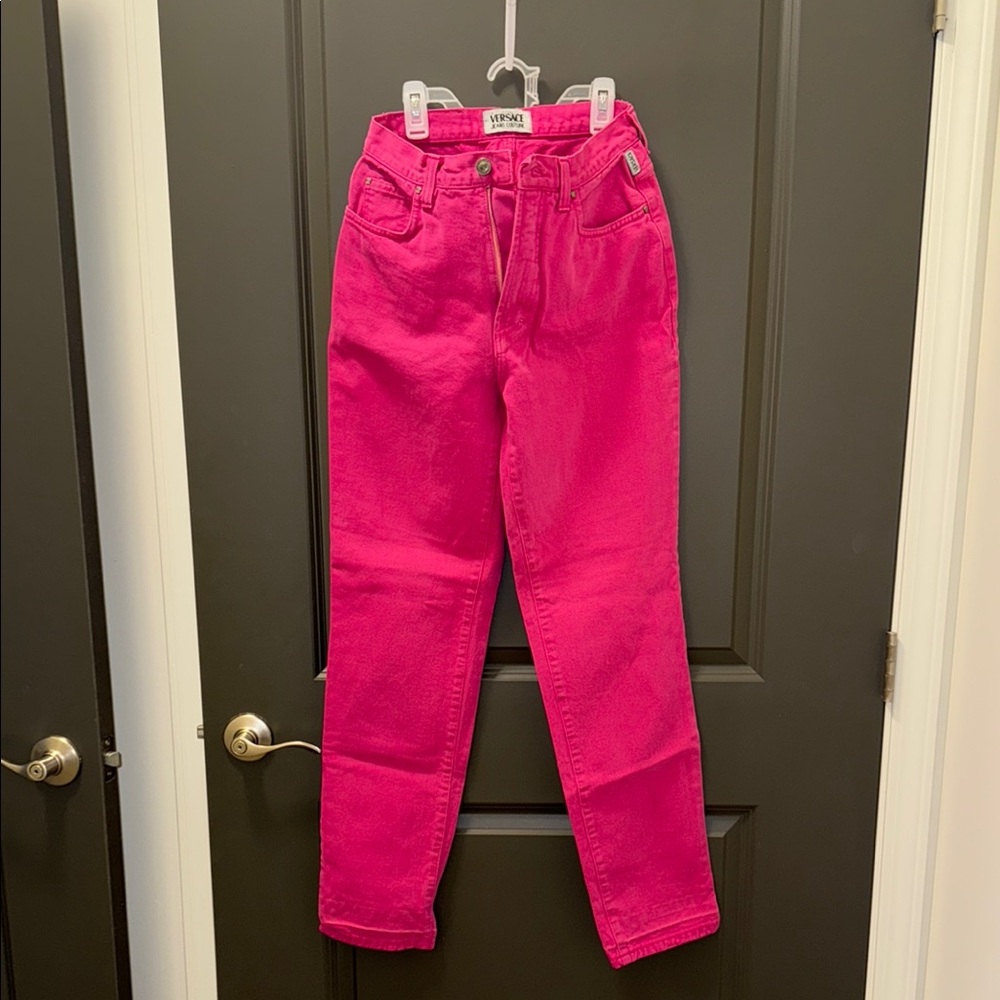 Versace Jeans Collection Pink Straight Leg Jeans
